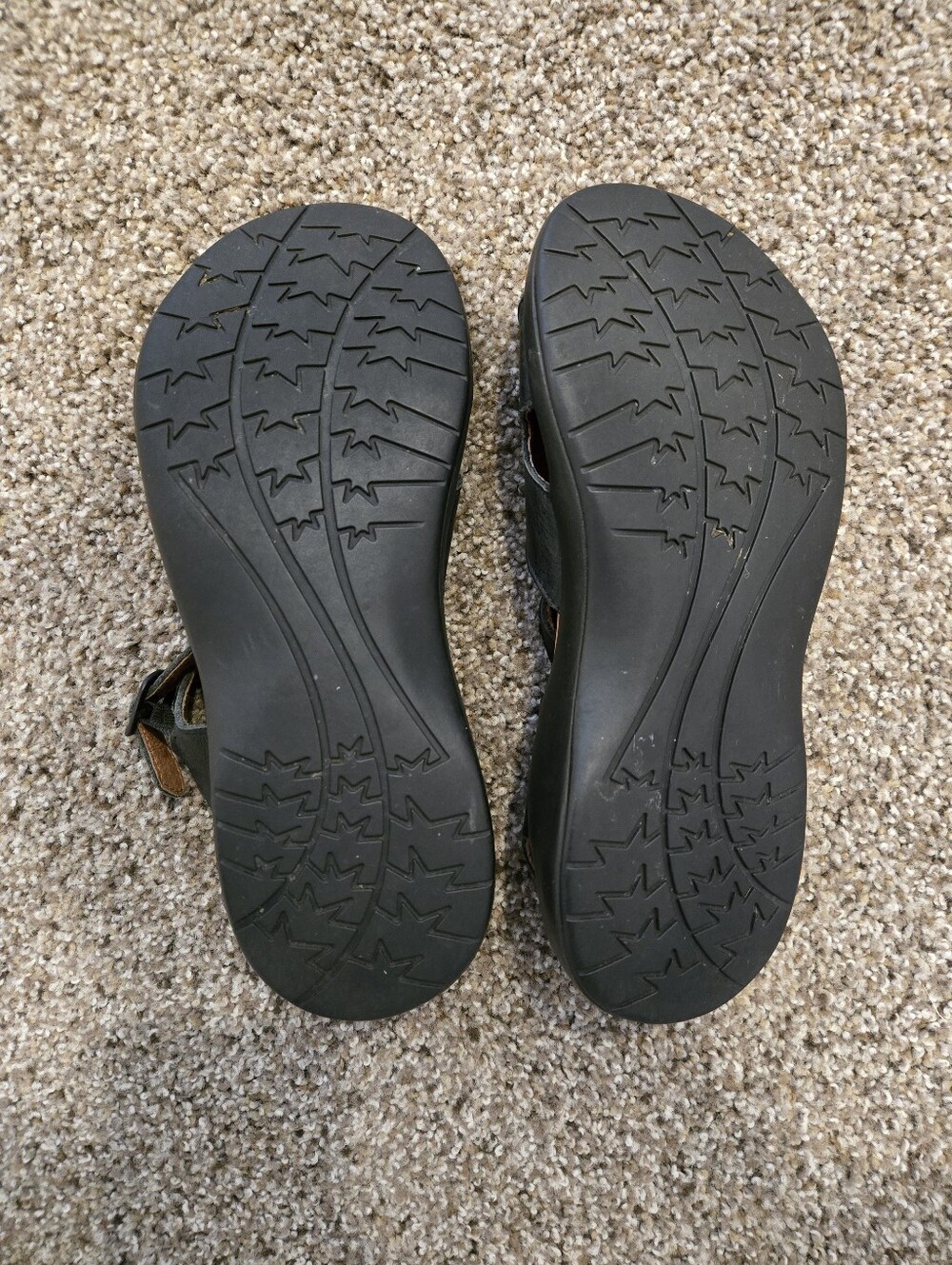 Chaco Black Leather Strappy Sandals Hiking Casual Women's US Size 8 - Picture 5 of 12